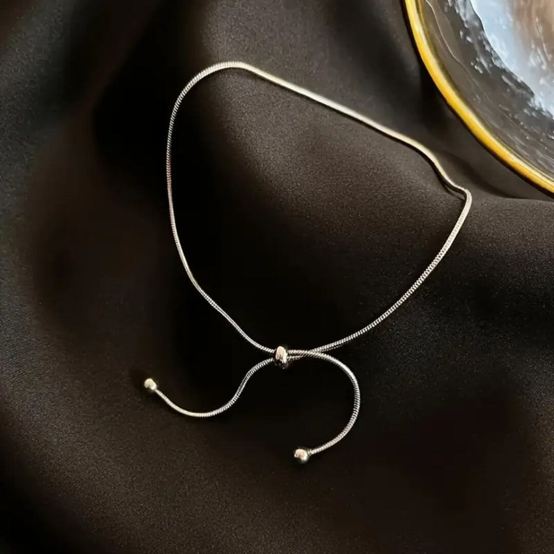 Dainty Silver Knot Anklet Bracelet - Diane Jewelry