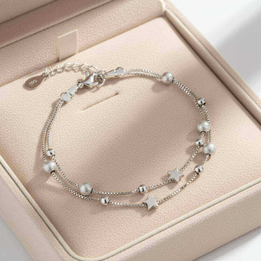 Sterling Silver Star Double Bracelet Emma & Noah Jewelry