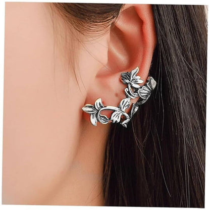 Silver Leaf Vine Ear Cuff - Diane Jewelry