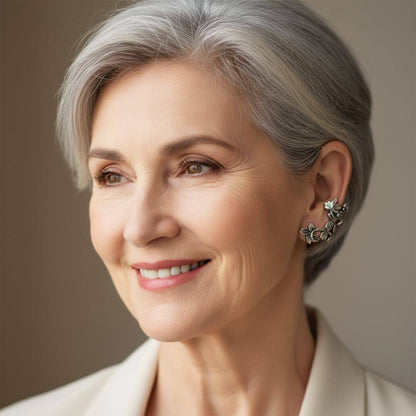 Silver Leaf Vine Ear Cuff Emma & Noah Jewelry