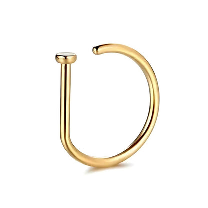 Minimalist L-Shaped Nose Ring Stud - Diane Jewelry