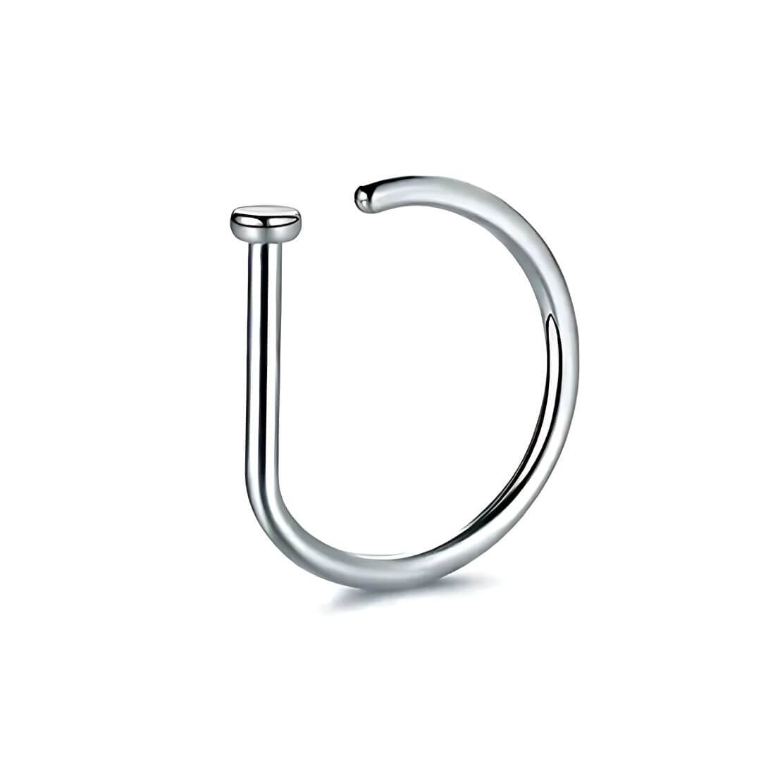 Minimalist L-Shaped Nose Ring Stud - Diane Jewelry