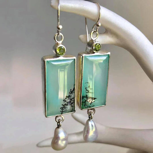 Opal Pearl Drop Earrings - Diane Jewelry