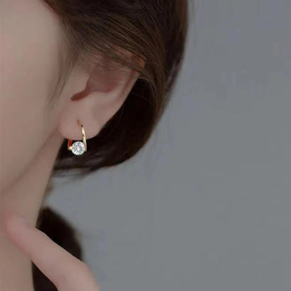 Gold Geometric Diamond Stud Earrings - Diane Jewelry