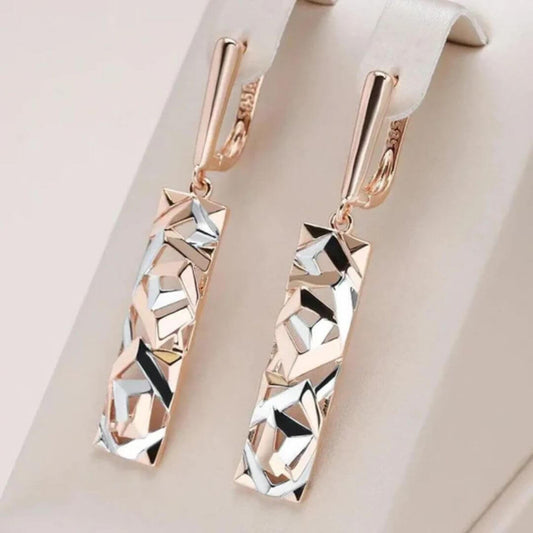 Geometric Gold Silver Drop Earrings Diane Jewelry
