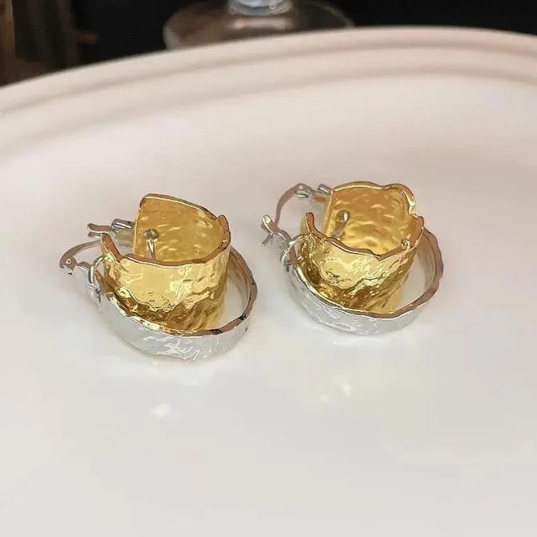 Statement Gold Silver Chunky Hoops - Diane Jewelry