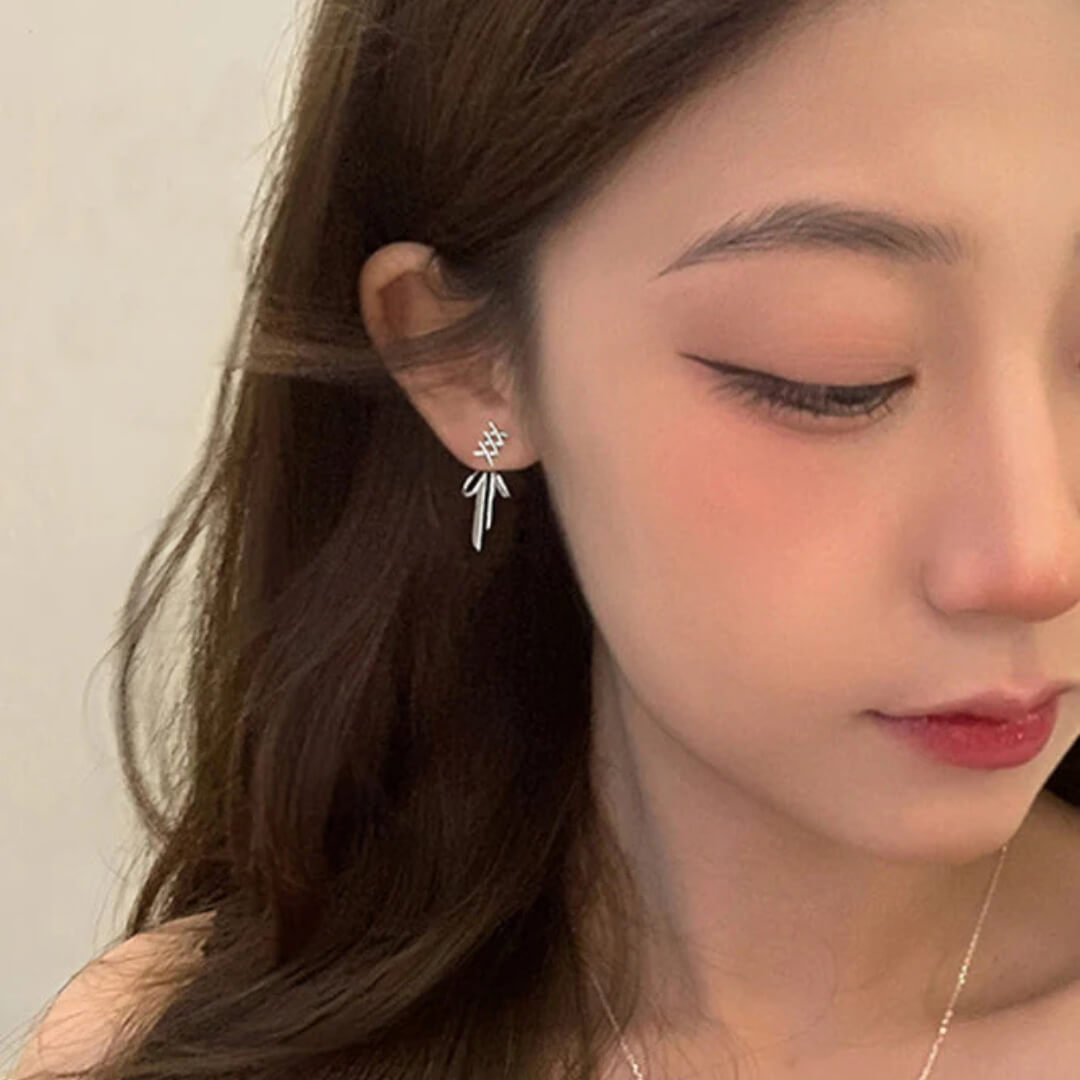 Geometric Silver Drop Earrings Women - Diane Jewelry