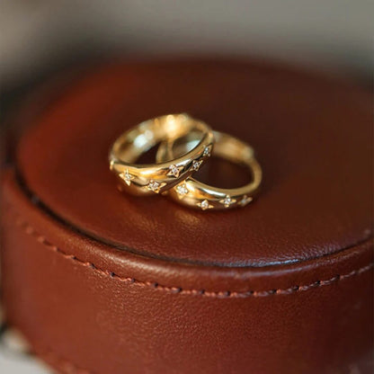 Gold Star Band Rings Women - Diane Jewelry