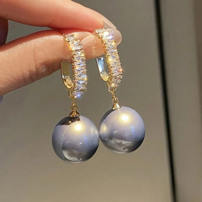 Elegant Bridal Pearl Dangle Earrings - Diane Jewelry