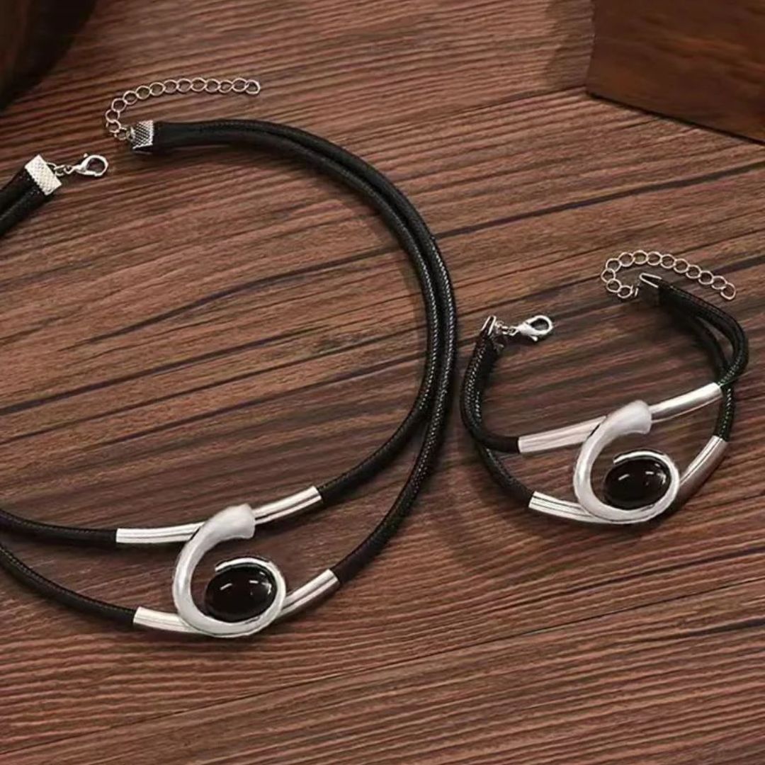 Black Gold Jewelry Set - Diane Jewelry