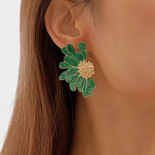 Bold Floral Stud Earrings - Diane Jewelry