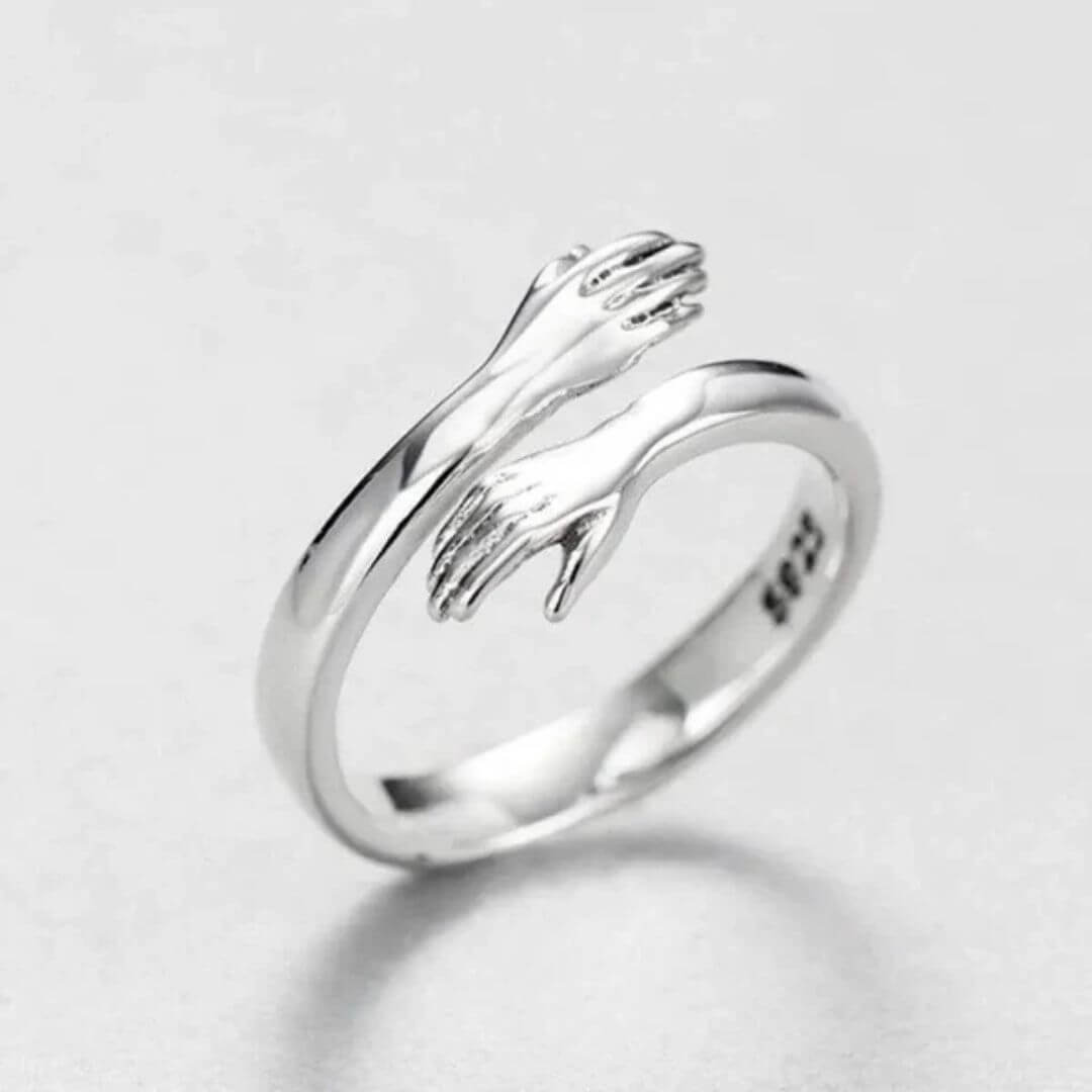 Silver Hug Adjustable Wrap Ring - Diane Jewelry
