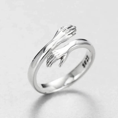 Silver Hug Adjustable Wrap Ring - Diane Jewelry