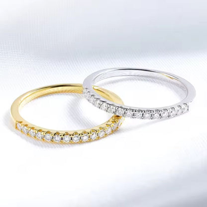 Classic Gold Crystal Band Ring - Diane Jewelry