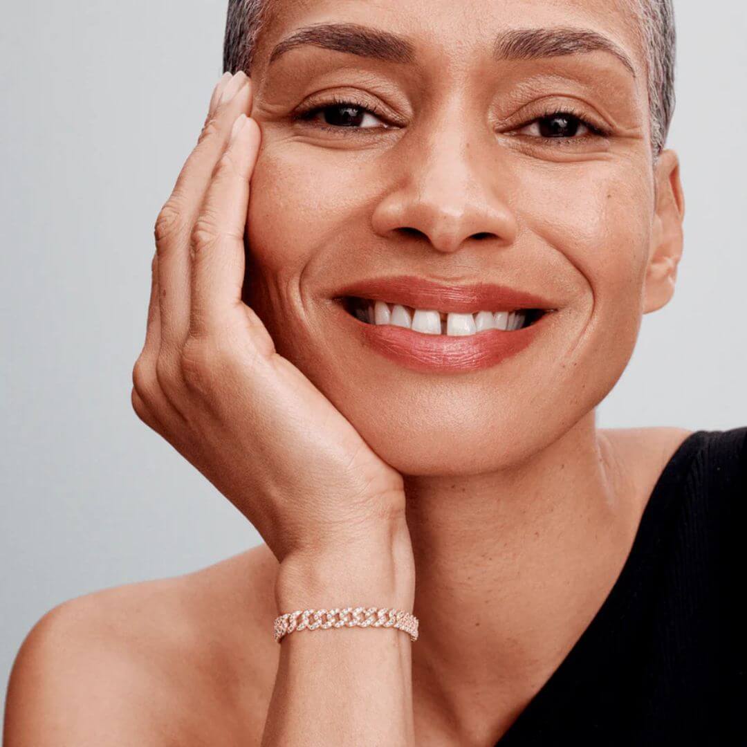 Iced Out Gold Chain Bracelet - Diane Jewelry