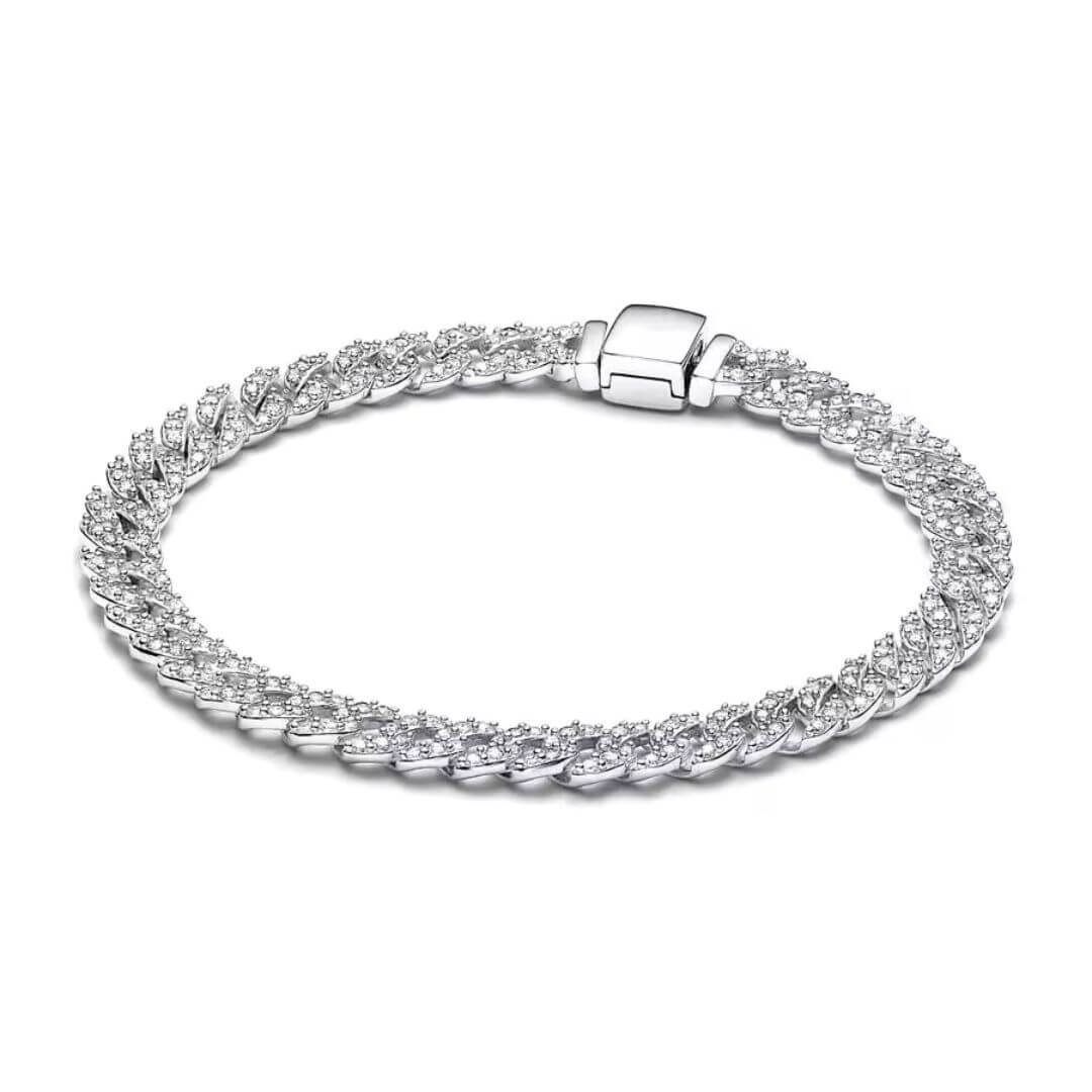 Iced Out Gold Chain Bracelet - Diane Jewelry