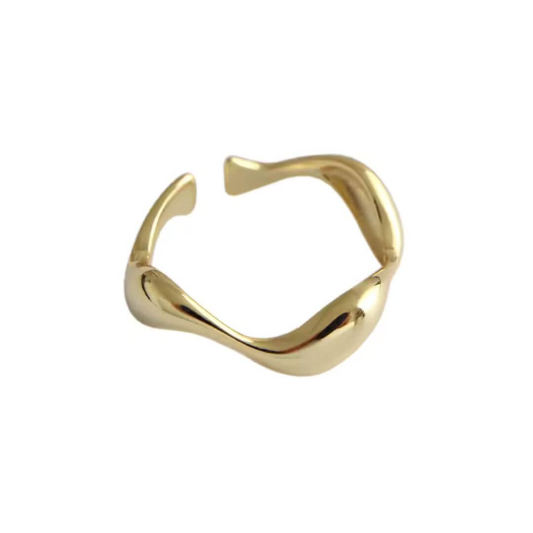 Modern Wavy Open Silver Ring - Diane Jewelry