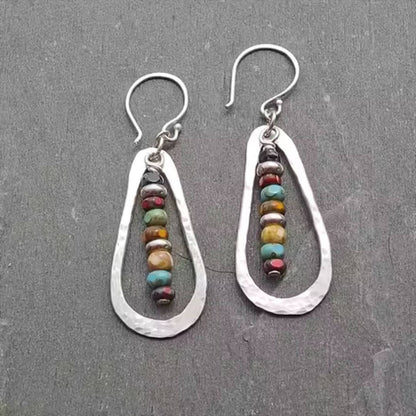 Boho Beaded Teardrop Dangle Earrings - Diane Jewelry