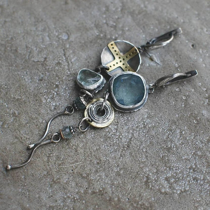 Artisan Mixed Metal Dangle Earrings - Diane Jewelry