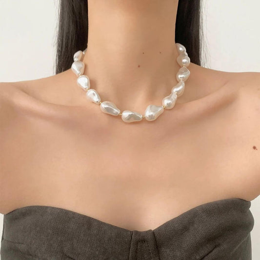 Chunky Baroque Pearl Bead Necklace - Diane Jewelry