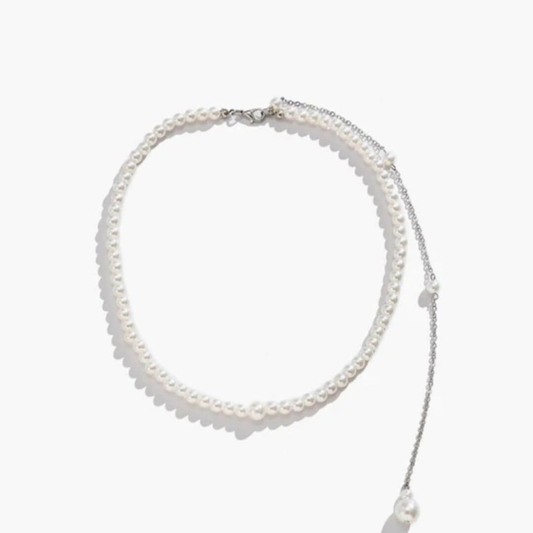 Bridal Pearl Backdrop Lariat Necklace - Diane Jewelry