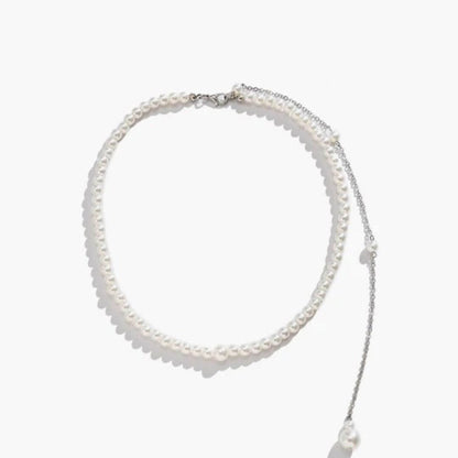 Bridal Pearl Backdrop Lariat Necklace - Diane Jewelry