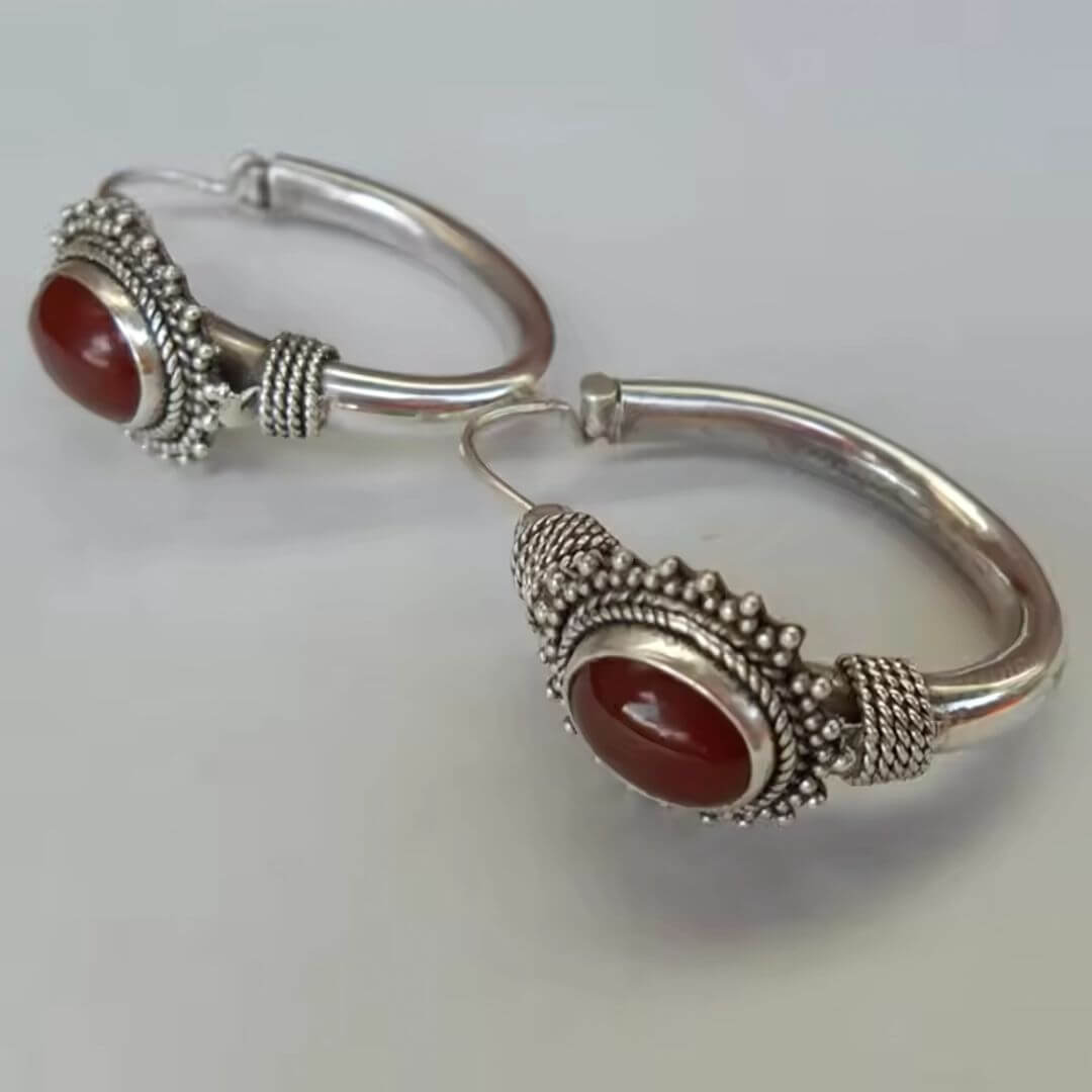 Bali Silver Hoop Earrings - Diane Jewelry