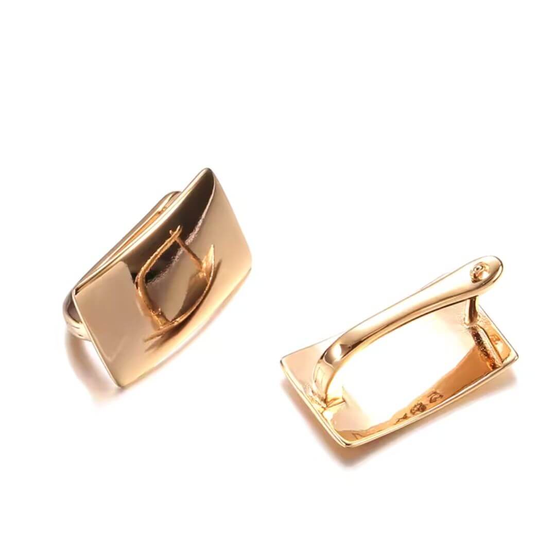 Minimalist Rose Gold Huggie Earrings - Diane Jewelry
