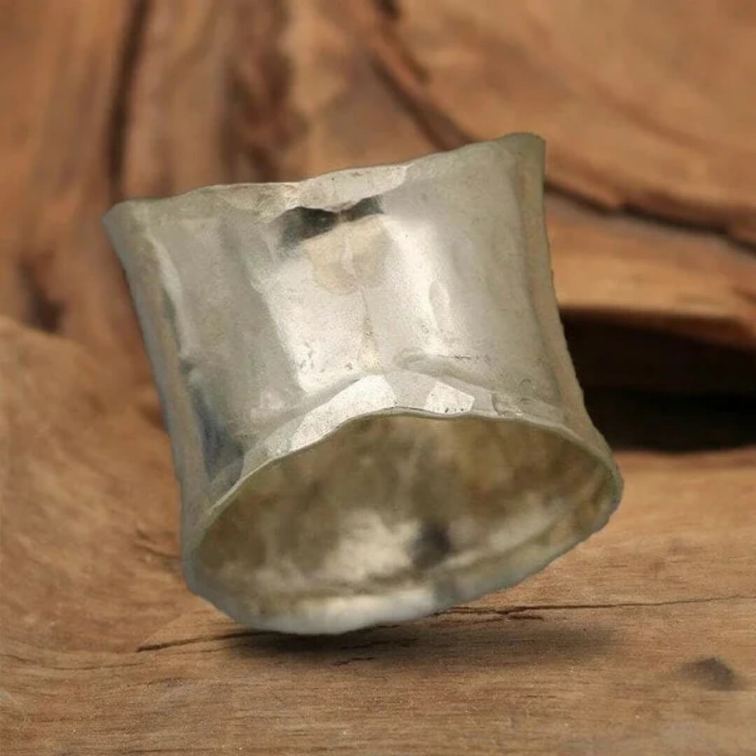 Adjustable Dandelion Silver Statement Ring - Diane Jewelry