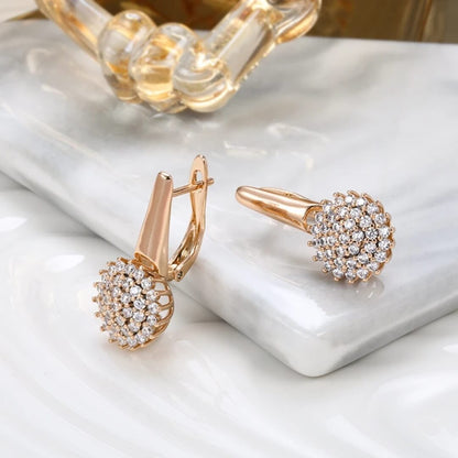 Gold Cluster Crystal Stud Earrings - Diane Jewelry