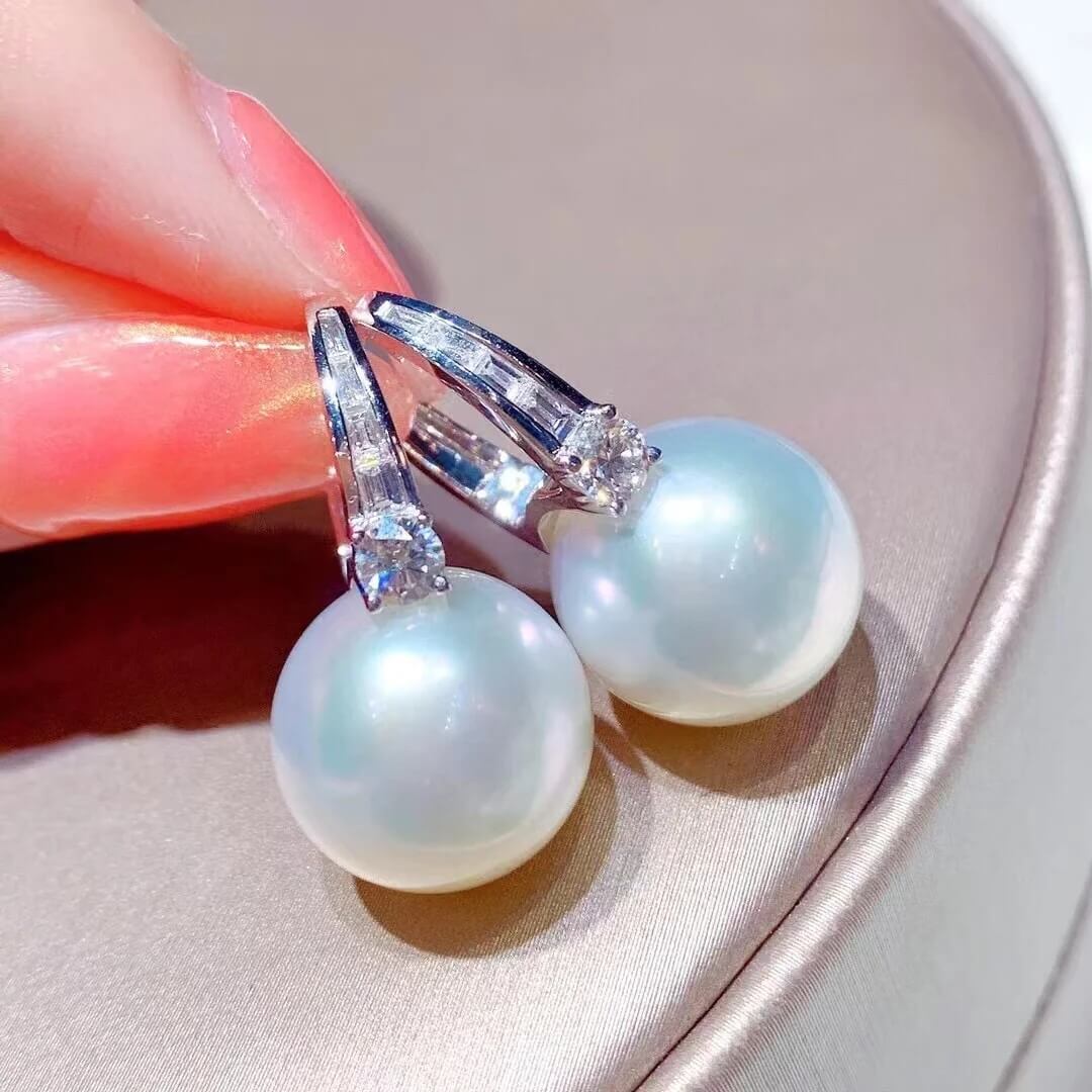 White Pearl Sterling Silver Earrings - Diane Jewelry
