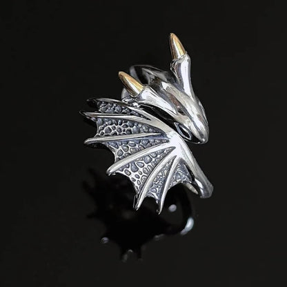 Adjustable Silver Dragon Wrap Ring - Diane Jewelry
