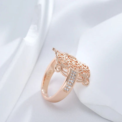 Rose Gold Vintage Filigree Ring - Diane Jewelry
