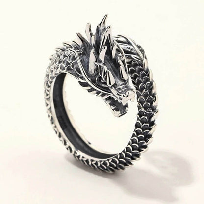 Silver Dragon Claw Wrap Ring - Diane Jewelry