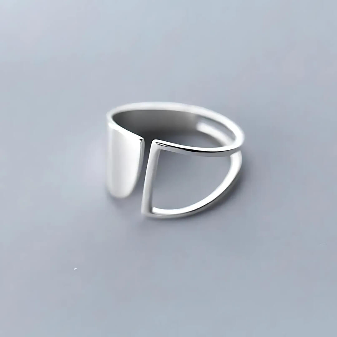 Minimalist Geometric Silver Ring - Diane Jewelry