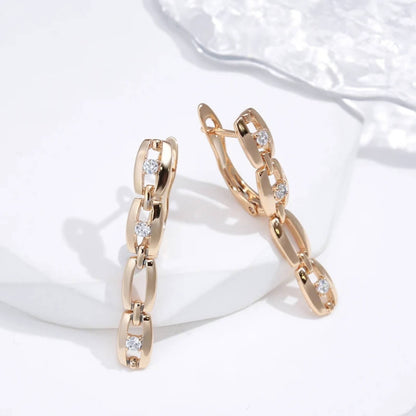 Gold Chain Link Hoop Earrings - Diane Jewelry
