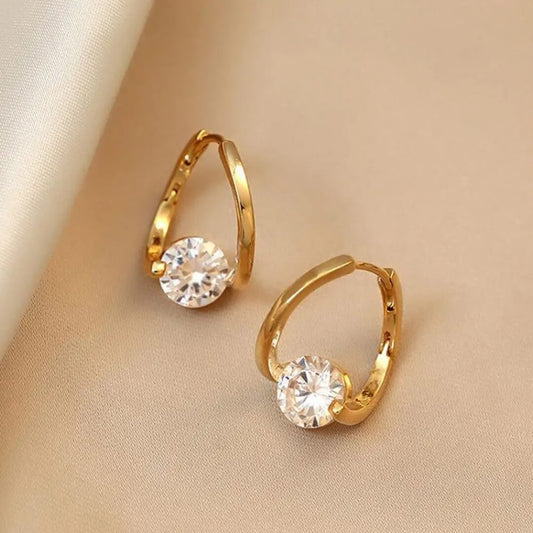 Minimalist Gold Drop Earrings - Diane Jewelry