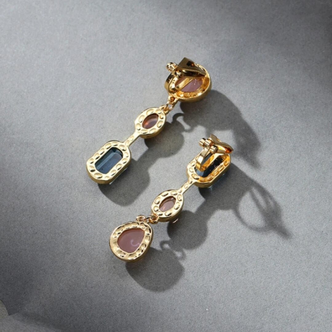 Chic Mixed Stone Earrings - Diane Jewelry