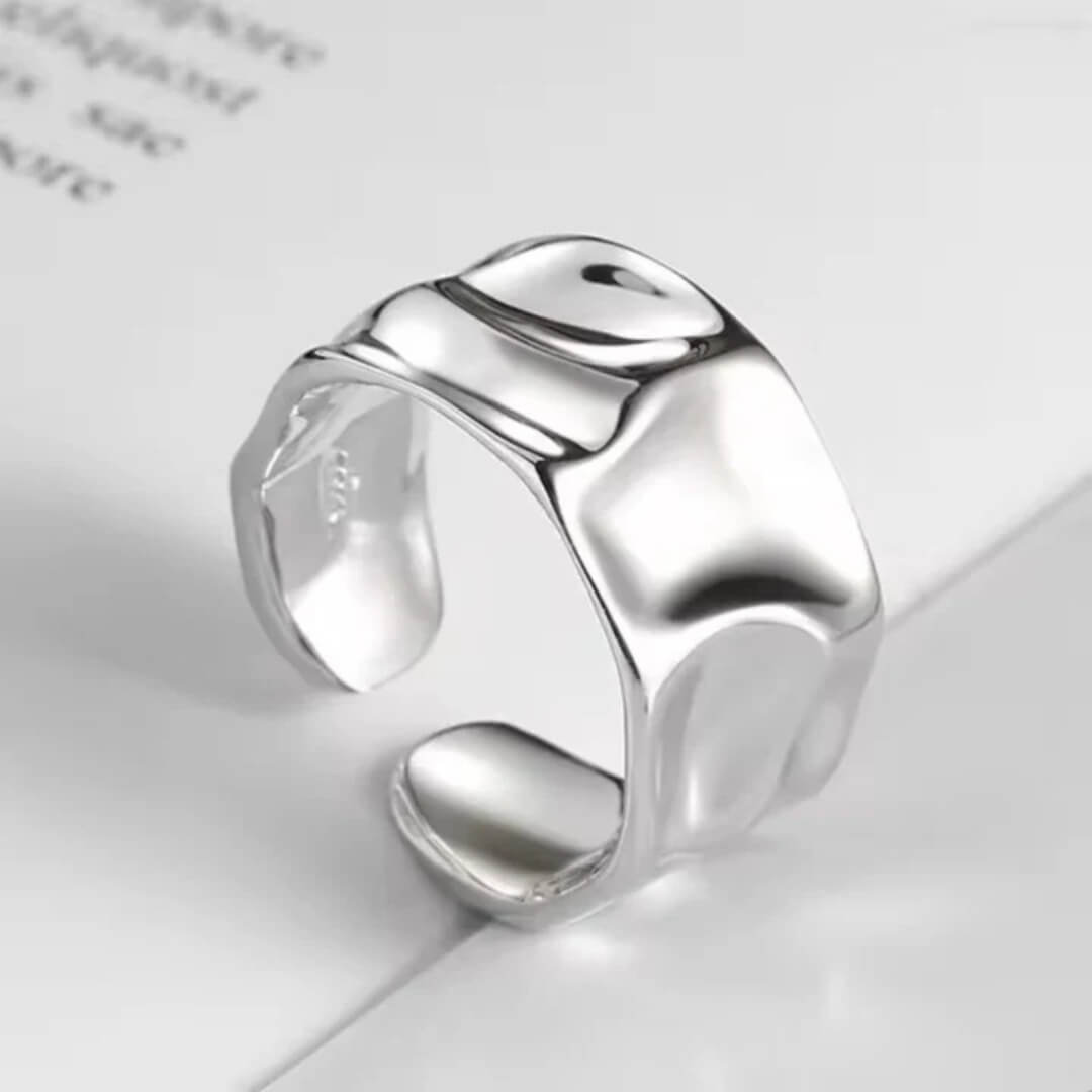 Sterling Silver Geometric Chunky Ring - Diane Jewelry