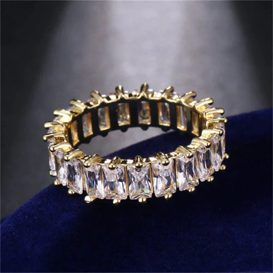 Gold Baguette Eternity Band Ring - Diane Jewelry