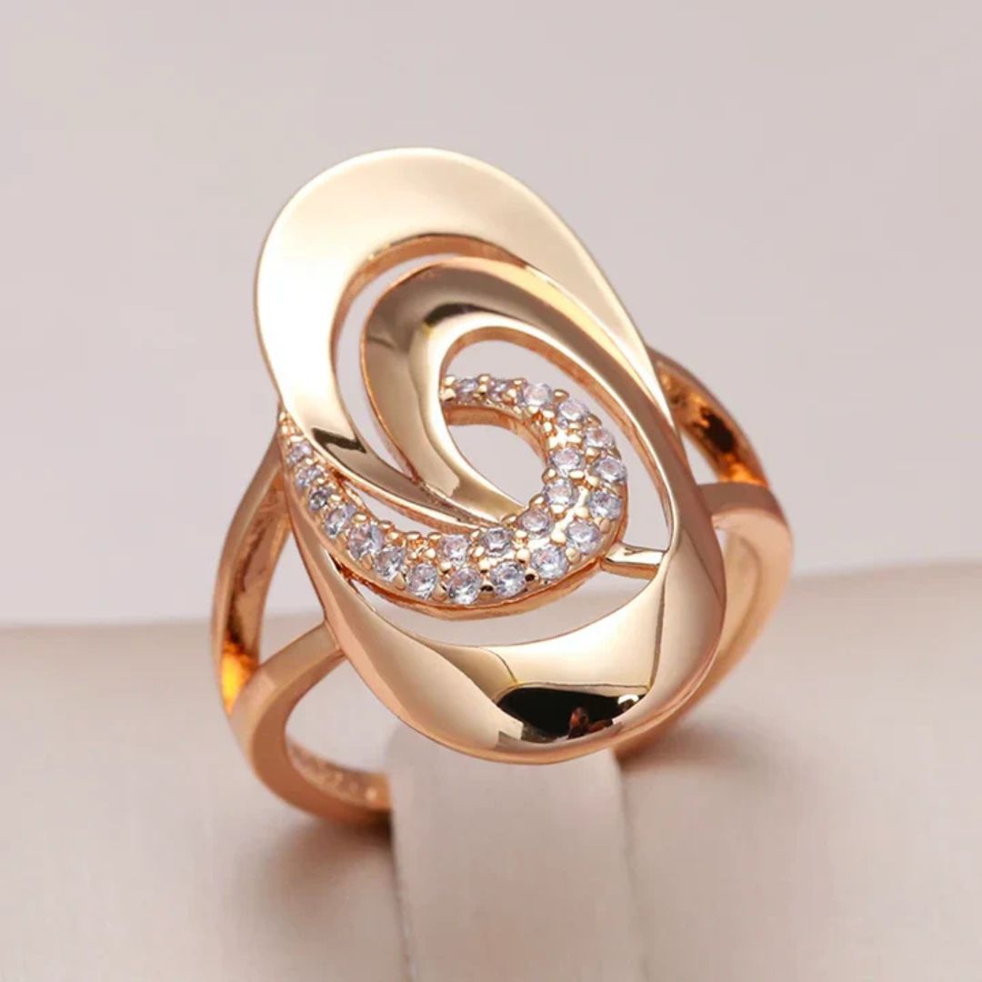 Abstract Rose Gold Statement Ring - Diane Jewelry