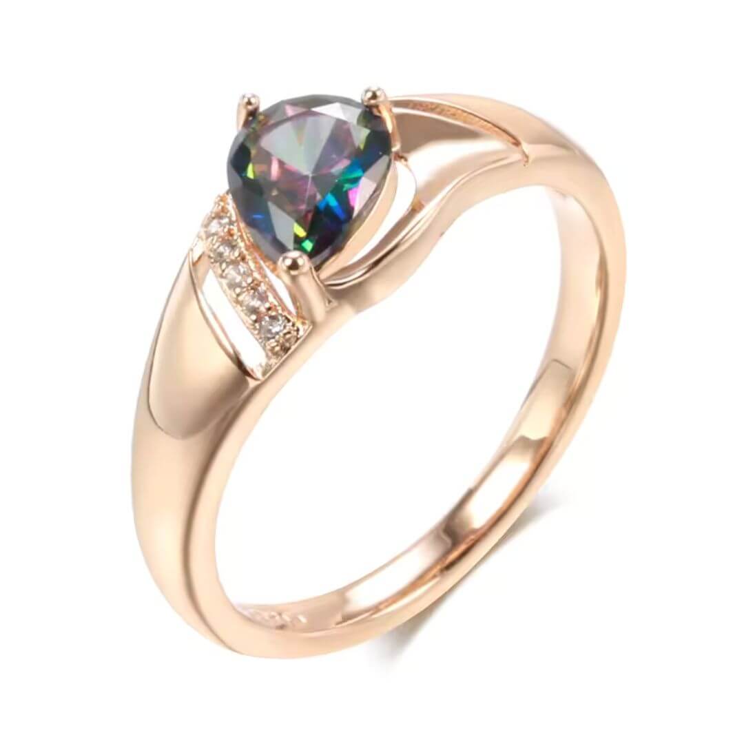 Mystic Topaz Rose Gold Ring - Diane Jewelry