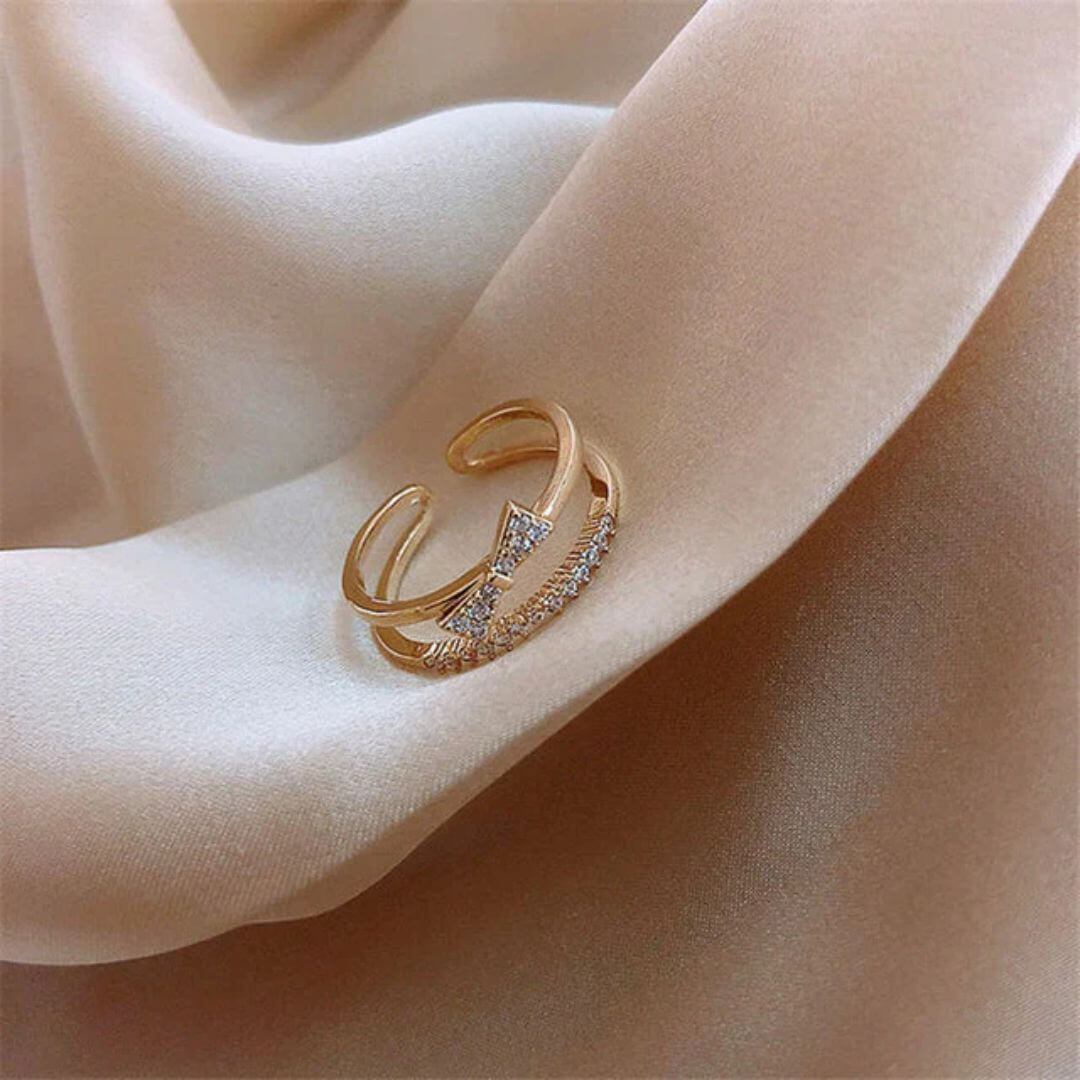 Gold Bow Tie Ring - Diane Jewelry