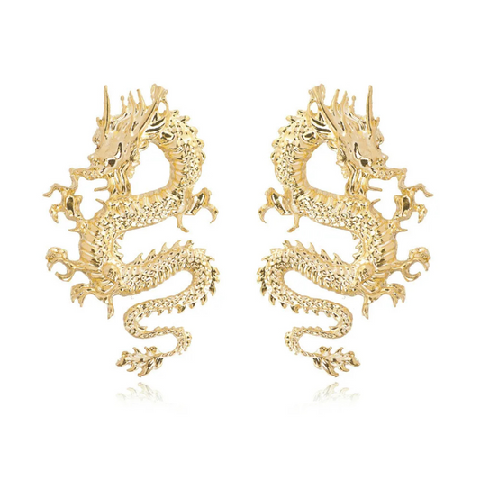 Gold Dragon Statement Ear Cuff - Diane Jewelry