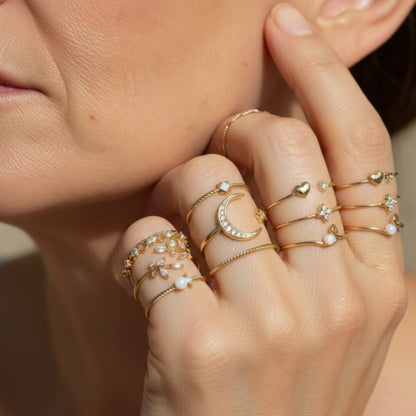 Gold Boho Stacking Ring Set Susan Rose Jewelry