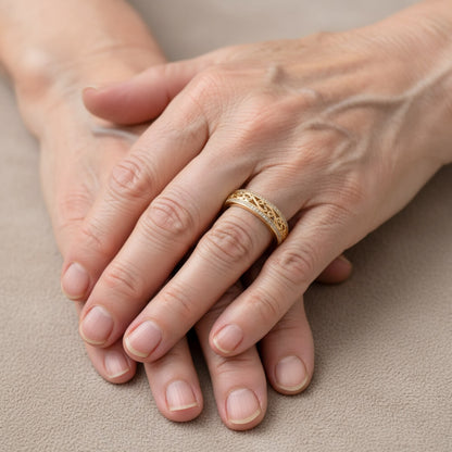 Gold Filigree Eternity Band Ring Susan Rose Jewelry