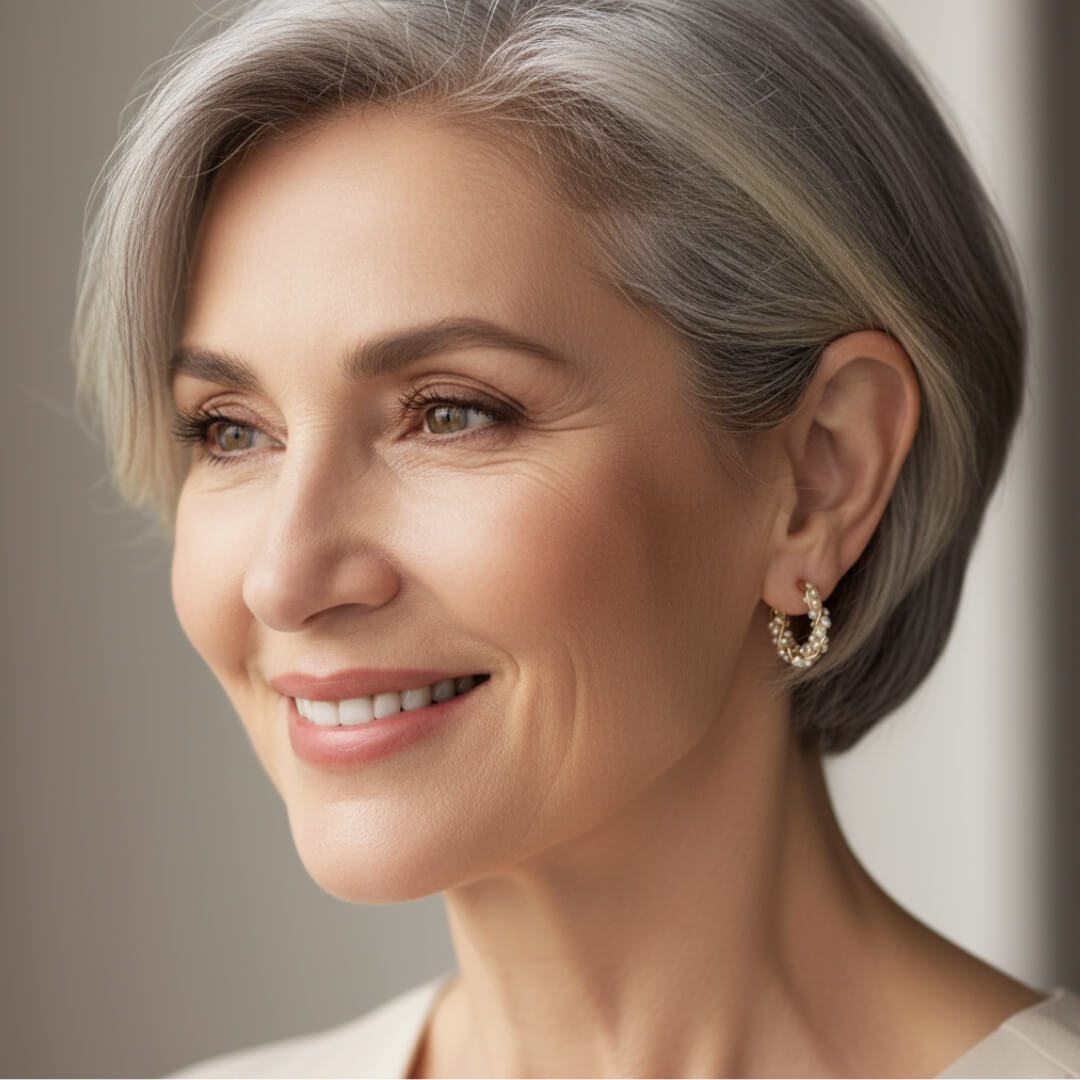 Gold Pearl Twisted Hoop Earrings Susan Rose Jewelry