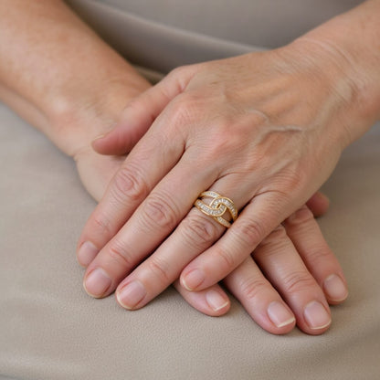 Intertwined Gold Diamond Ring Susan Rose Jewelry