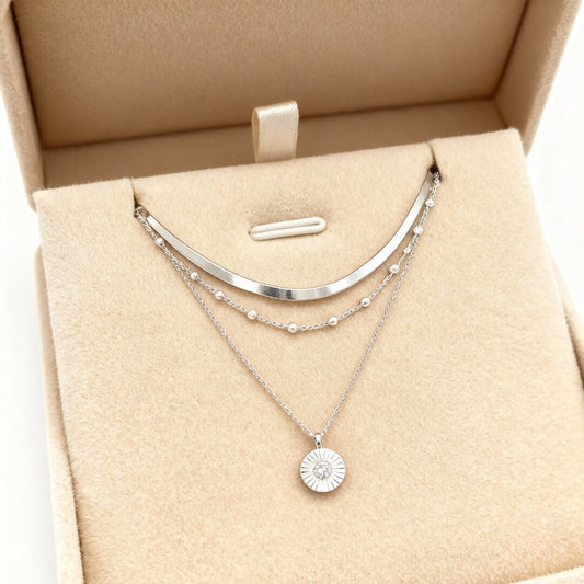 Layered Silver Chain Necklace Susan Rose Jewelry