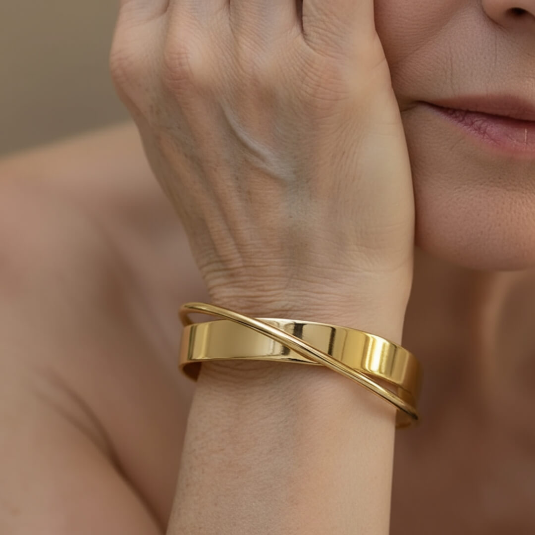 Minimalist Gold Cuff Bracelet Susan Rose Jewelry